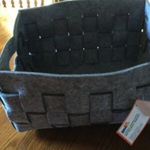 Gray Woven Storage Basket